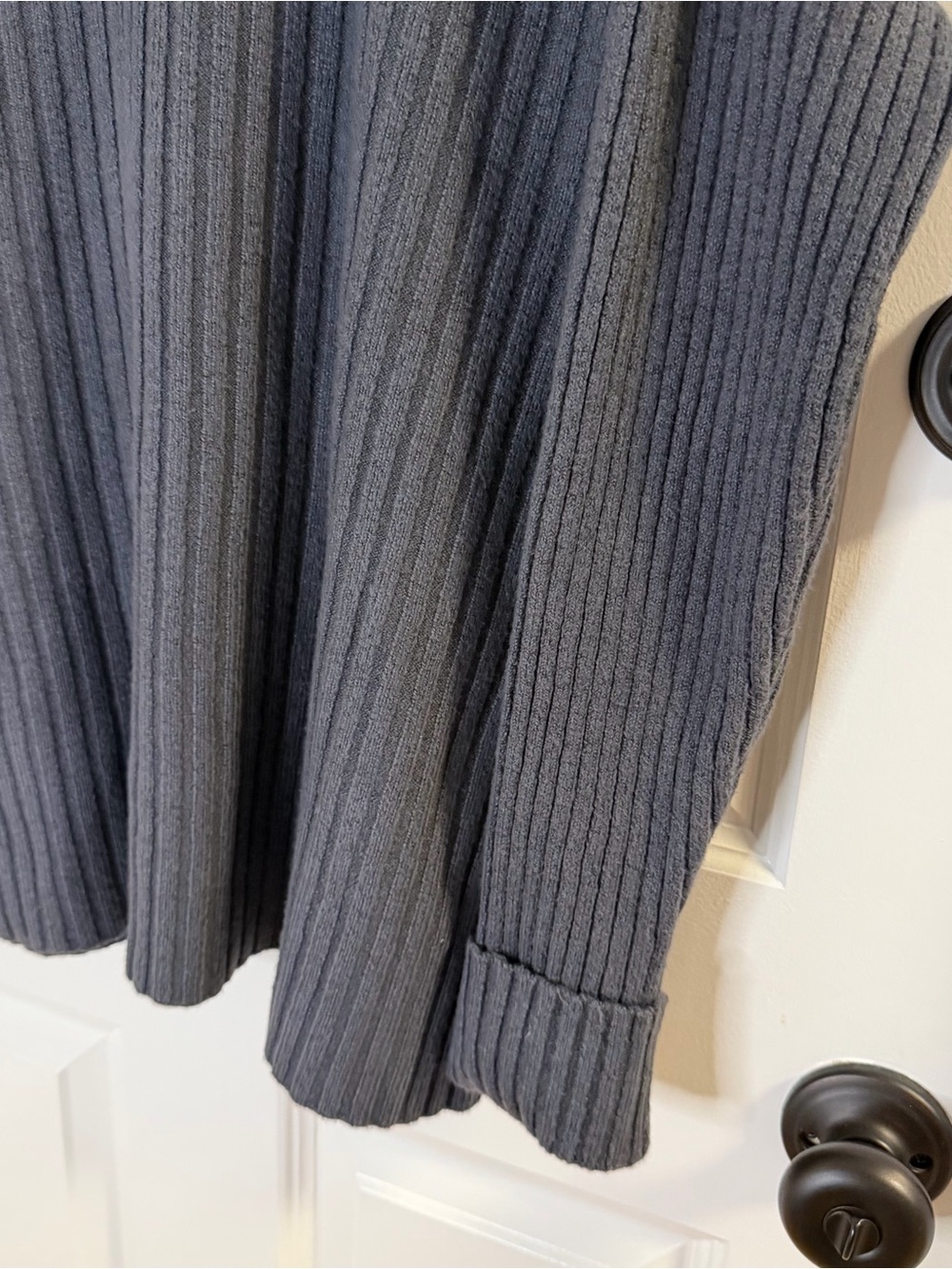 LOFT Ribbed Mock Neck Sweater - Charcoal M - Picture 2 of 8